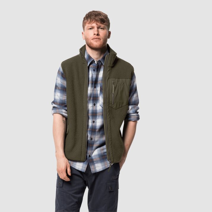 Chaleco Jack Wolfskin Kingsway Hombre Verdes Mexico-3457218